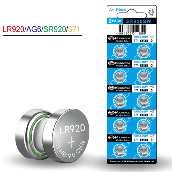 10x Pilas BOTON AG6 LR920 371 SR920 1.55V
