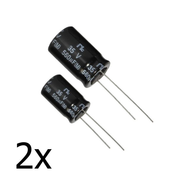 2X CONDENSADOR ELECTROLITICO 560UF 35V 105º C