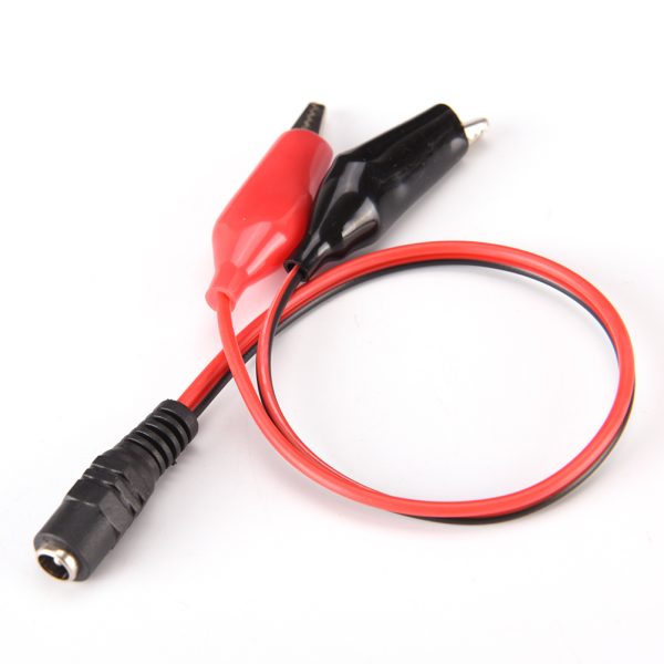 Conector Jack de voltaje CC DC hembra 5,5*2,1mm a Cable Clip pinzas cocodrilo