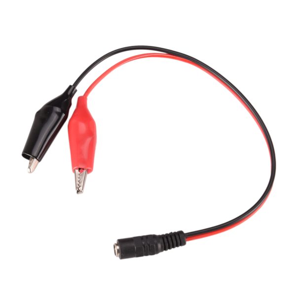 Conector Jack de voltaje CC DC hembra 5,5*2,1mm a Cable Clip pinzas cocodrilo - Imagen 3