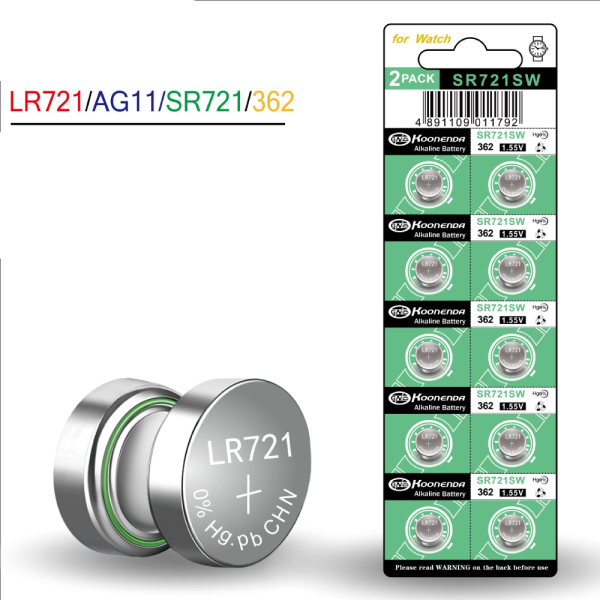 10x pilas boton AG11 362 SR721SW  1.55V