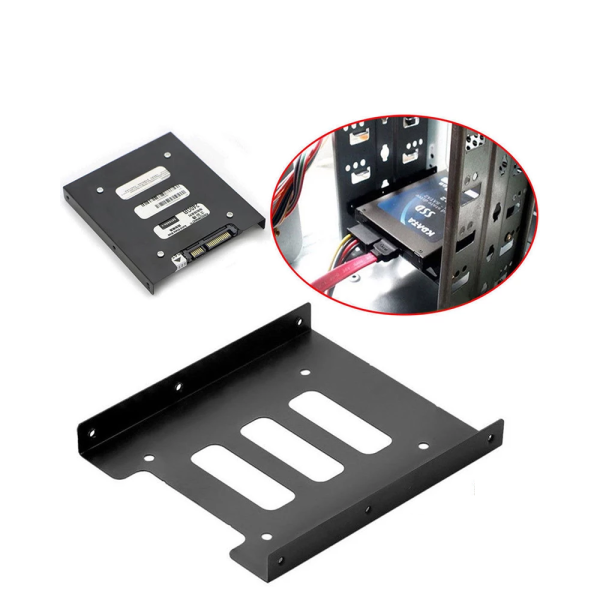 Soporte de metal de bandeja Adaptador Universal disco duro SSD 2.5″ a 3.5″ - Imagen 4