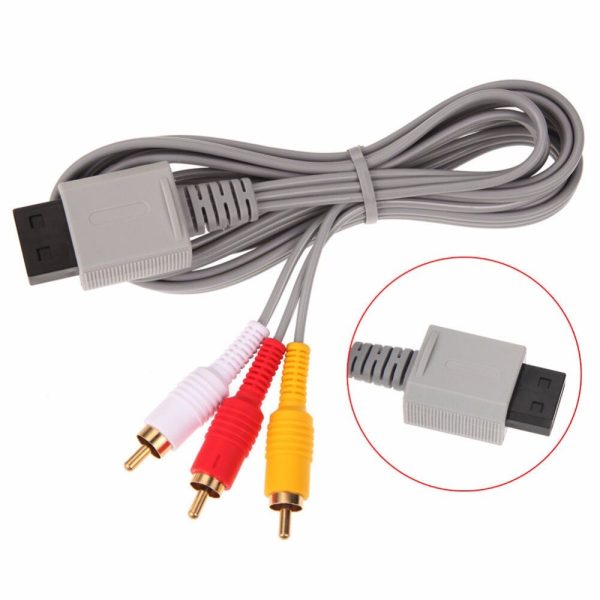 Cable video AV 3 RCA Audio y Video RCA para Nintendo WII WII U
