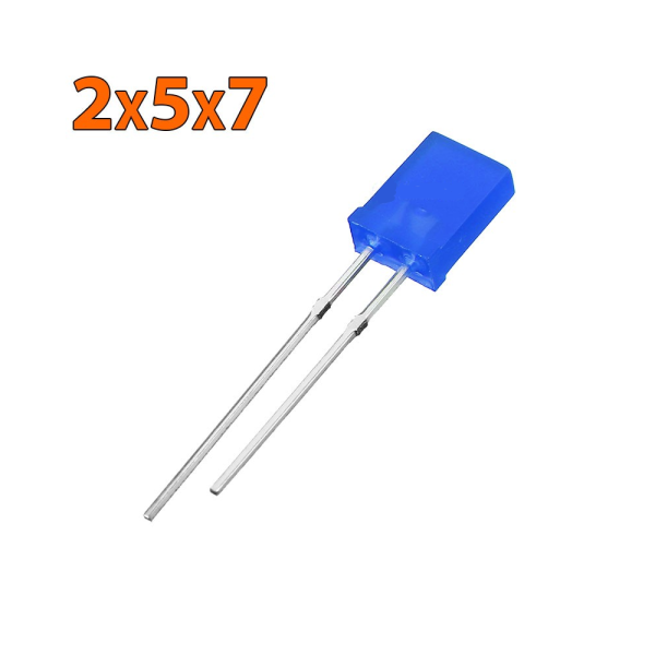 10x Diodos Led Cuadrado 2x5x7 MM AZUL