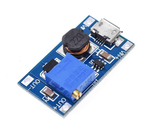 Módulo MT3608 Micro USB 2A Booster DC-DC 2/24V to 5/9/12/28V tensión ajustable Arduino - Imagen 3
