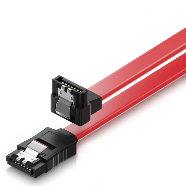 Cable de datos HDD SATA 3.0 6 Gbp/s ACODADO 90º 40 cm ROJO REF2075