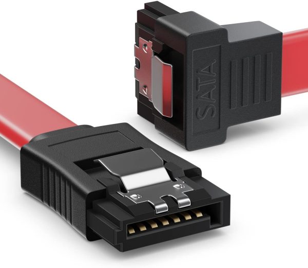 Cable de datos HDD SATA 3.0 6 Gbp/s ACODADO 90º 40 cm ROJO REF2075 - Imagen 3