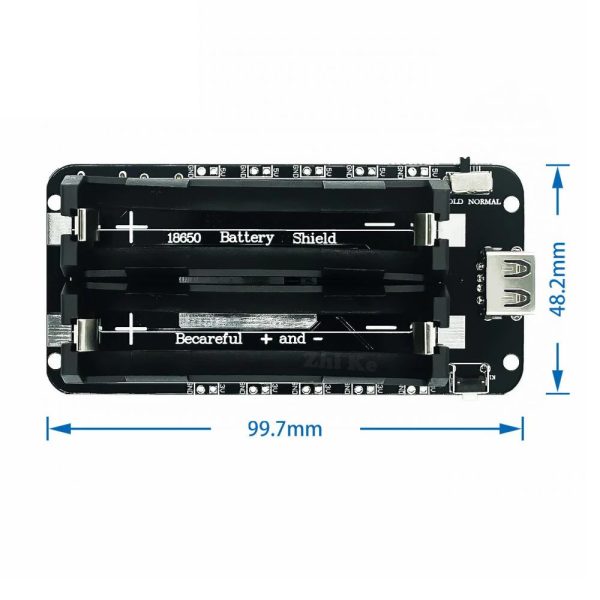 EXPANSION SHIELD BATERIA 2x18650 POWER BANK - Imagen 2