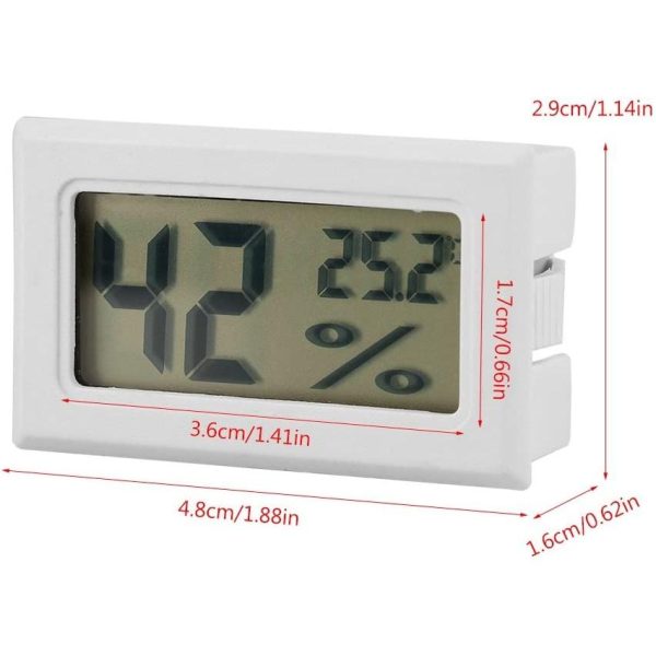 Termohigrometro Termometro LCD digital temperatura y humedad CON SONDA BLANCO