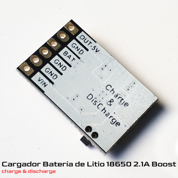 Placa alimentación DC 5V 2.1A 4,2 V carga-descarga protección batería 3.7V 18650 - Imagen 3