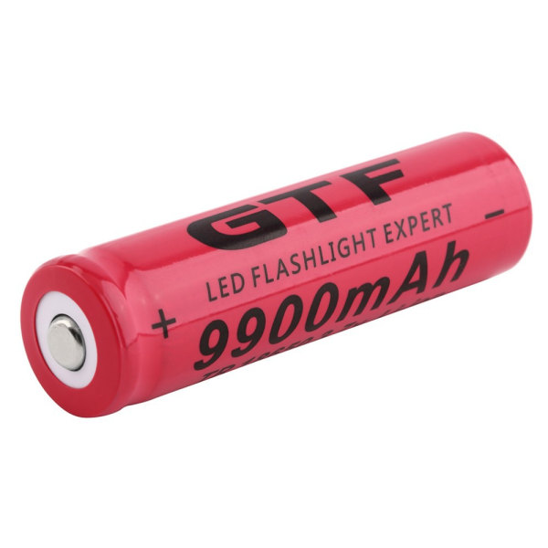 18650 Batería de Alta Capacidad Recargable 3.7V 9900 Mah Li-Ion GTF Rojo