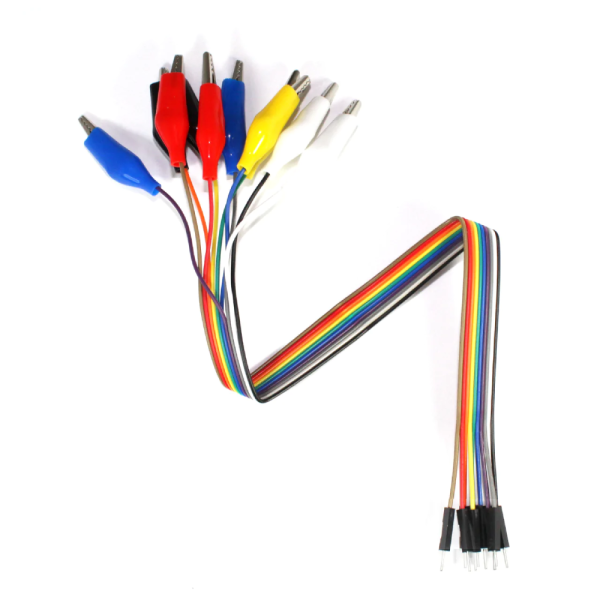10x CABLE PINZAS COCODRILO A DUPONT MACHO - Imagen 2
