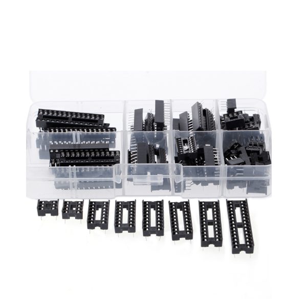 KIT 66 zocalos DIP 6, 8, 14, 16, 18, 20, 24 y 28 pines+ CAJA - Imagen 2