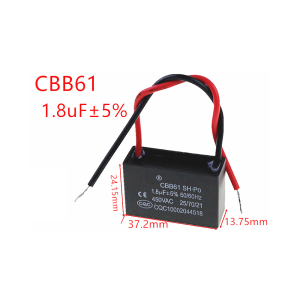 CONDENSADOR DE ARRANQUE CBB61 1.8UF 450V ac - Imagen 4