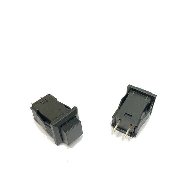 Pulsador panel cuadrado ON OFF 220V 1A - NEGRO