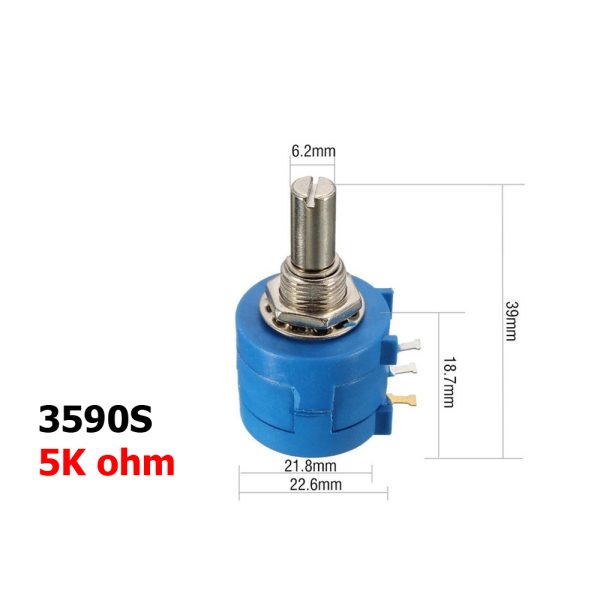 Potenciometro 5K Precision Multivuelta -  resistencia variable 2w 3590S