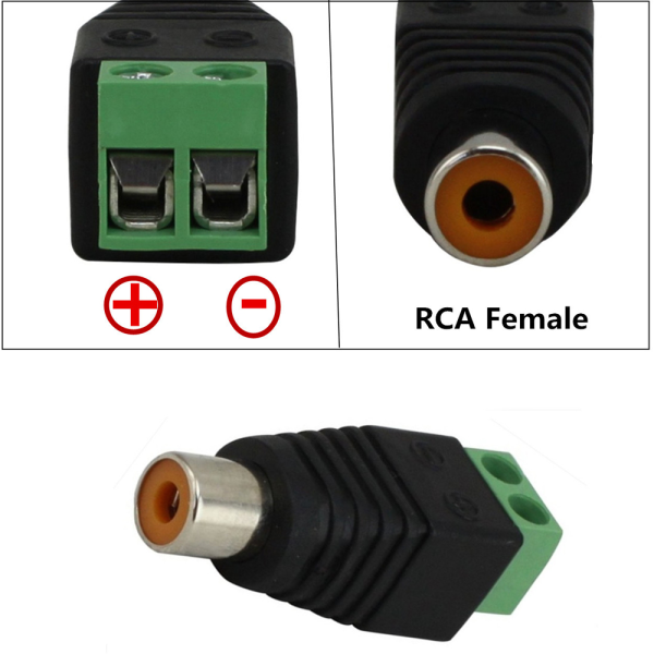 1x Adaptador Conector RCA Hembra aereo para audio o video