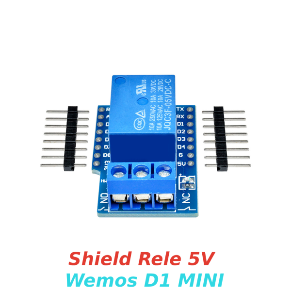 Modulo Shield Rele 5V para WeMos D1 mini WiFi ESP8266 - Imagen 3