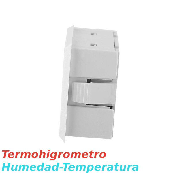 Termohigrometro termometro higrometro digital temperatura y humedad  Blanco - Imagen 2