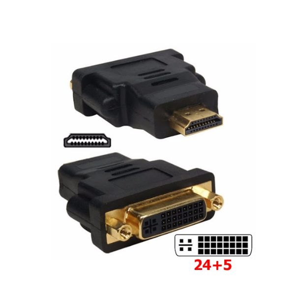 Adaptador HDMI Macho a DVI-I 24+5 Hembra - Imagen 2