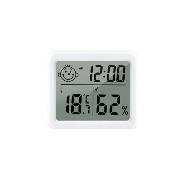 Termometro Digital LCD 4 en 1 temperatura humedad calendario confort Blanco