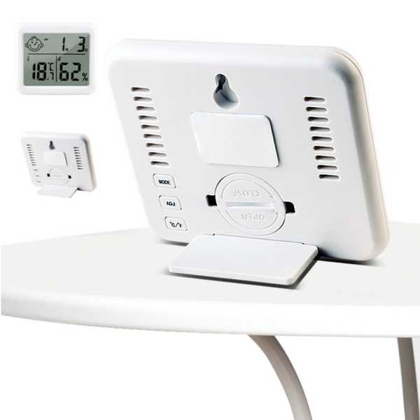 Termometro Digital LCD 4 en 1 temperatura humedad calendario confort Blanco - Imagen 3