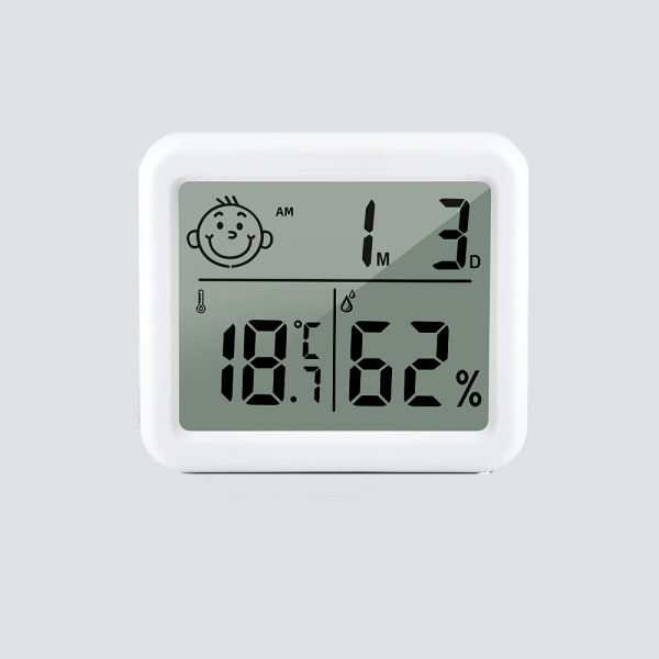 Termometro Digital LCD 4 en 1 temperatura humedad calendario confort Blanco - Imagen 4