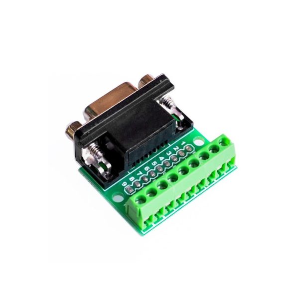 Adaptador conector DB9 Macho socket con terminales tornillos serie RS-232 PCB - Imagen 4