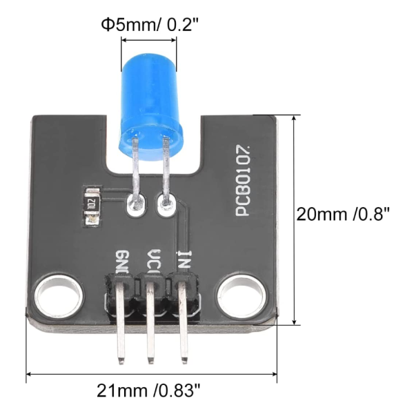Modulo emisor de luz LED para Arduino microcontrolador de 5 mm Azul - Imagen 4