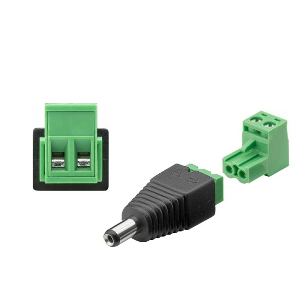ADAPTADOR DC JACK MACHO 5,5 X 2,1 MM ALIMENTACION Terminal Tornillo desmontable