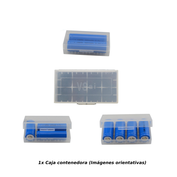 Caja Estuche de Plastico para Almacenamiento de  Baterias Pilas 18650 - 16340 - Imagen 2