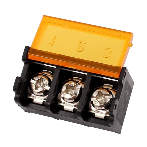 4x Bloque de Tornillo de barrera PCB Conector con cubierta HB-9500 3 pin HB-3