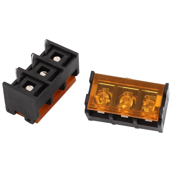 4x Bloque de Tornillo de barrera PCB Conector con cubierta HB-9500 3 pin HB-3 - Imagen 4