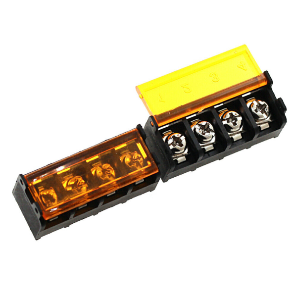 4x Bloque de Tornillo de barrera PCB Conector con cubierta HB-9500 4 pin HB-4