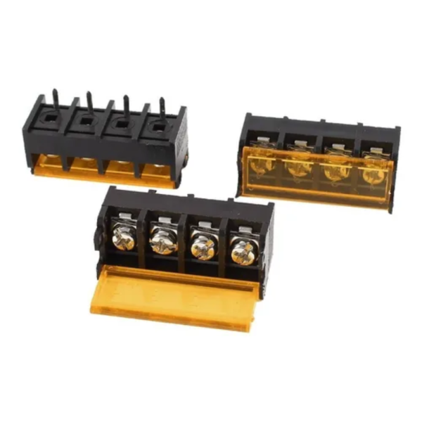 4x Bloque de Tornillo de barrera PCB Conector con cubierta HB-9500 4 pin HB-4 - Imagen 3