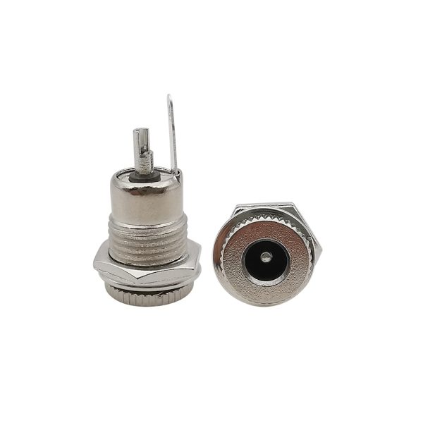 5x Conector DC Jack Hembra metal 5,5mm x 2,1 mm alimentacion montaje panel - Imagen 4