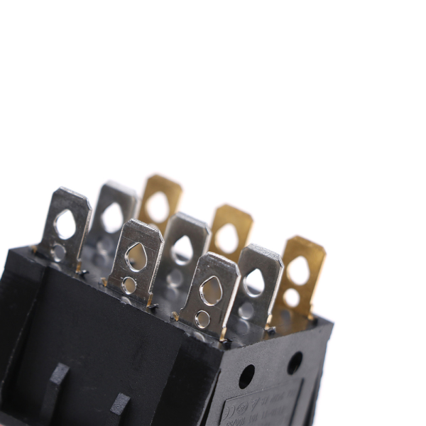 Interruptor basculante Triple 9 pines y 2 posiciones On-off con LED KCD3 - Imagen 3