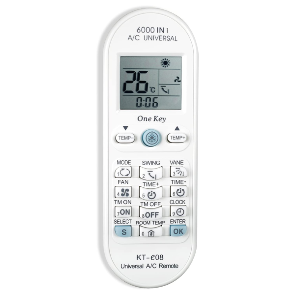 MANDO A DISTANCIA UNIVERSAL AIRE ACONDICIONADO AC AA 6000 EN 1 KT-e08