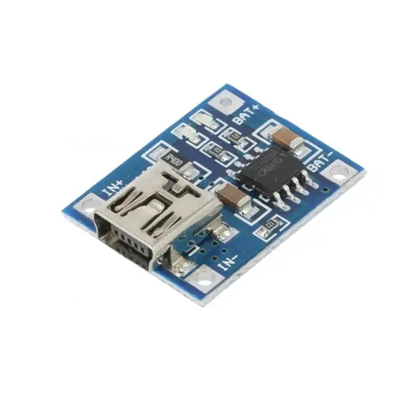 TP4056 1A Modulo cargador de baterias lipo 3.7V via MiniUSB