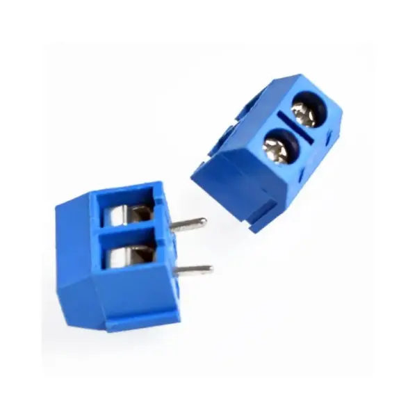 Borna Clema de Conexión Enlazable para PCB 2 Pines 5 mm Azul