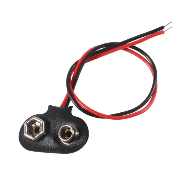 Conector Clip para Pila de 9V (6F22) con Cables de 10 cm