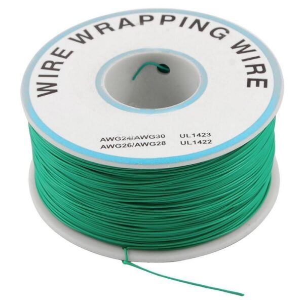 Cable para Prototipado Wrapping AWG30 Verde (Bobina 200 m)
