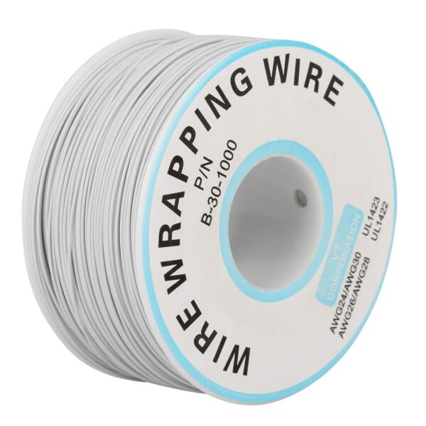 Bobina Cable Hilo Wrapping AWG30 Blanco 200m