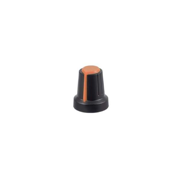 Potenciometro B100K ohm lineal 0,5w 15mm + Perilla NARANJA - Imagen 3