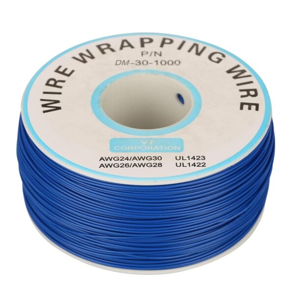 Bobina Cable Hilo Wrapping AWG30 Azul 200m