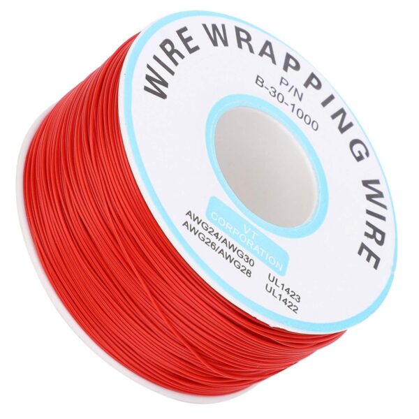 1 METRO Cable Hilo Wrapping AWG30 Rojo