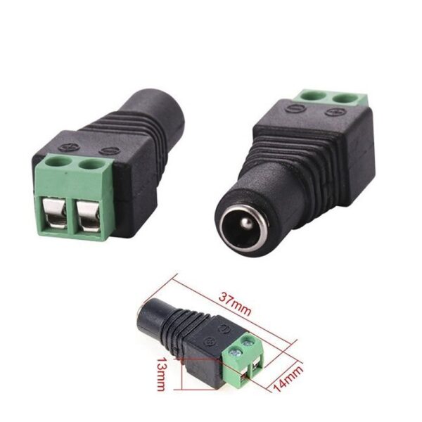 Conector Adaptador DC JACK Hembra 5.5x2.1 mm con bloque terminal 2 PIN - Imagen 6