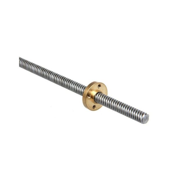 Husillo T8 300mm THSL 300-8D con Tuerca Cobre para CNC 3D
