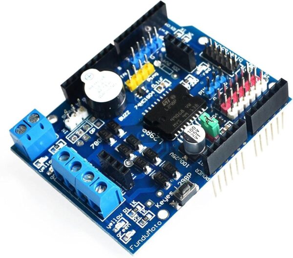 Controlador Motor Shield L298P Doble Puente H para Arduino UNO, 2A por Canal
