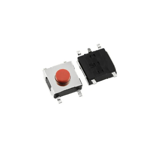 20x Mini Pulsador Táctil SMD Rojo 6.6x2.5 mm para PCB